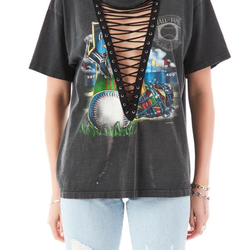 LF Vintage Lace Up T-shirt - different design